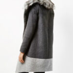 Faux fur collar coat