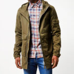 Dark lightweight parka