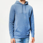 Longline cotton hoodie