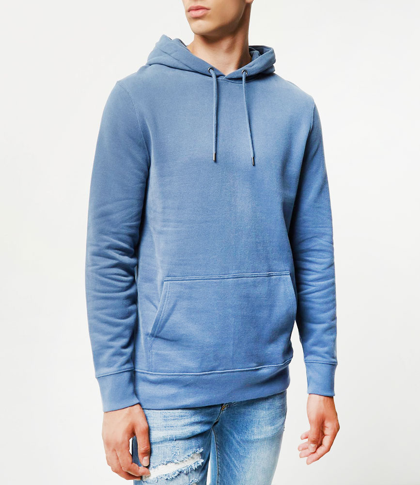 Longline cotton hoodie