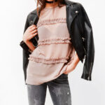 Layered frill T-shirt