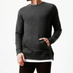 Layered longline sweatshirt