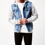 Hoodie denim jacket