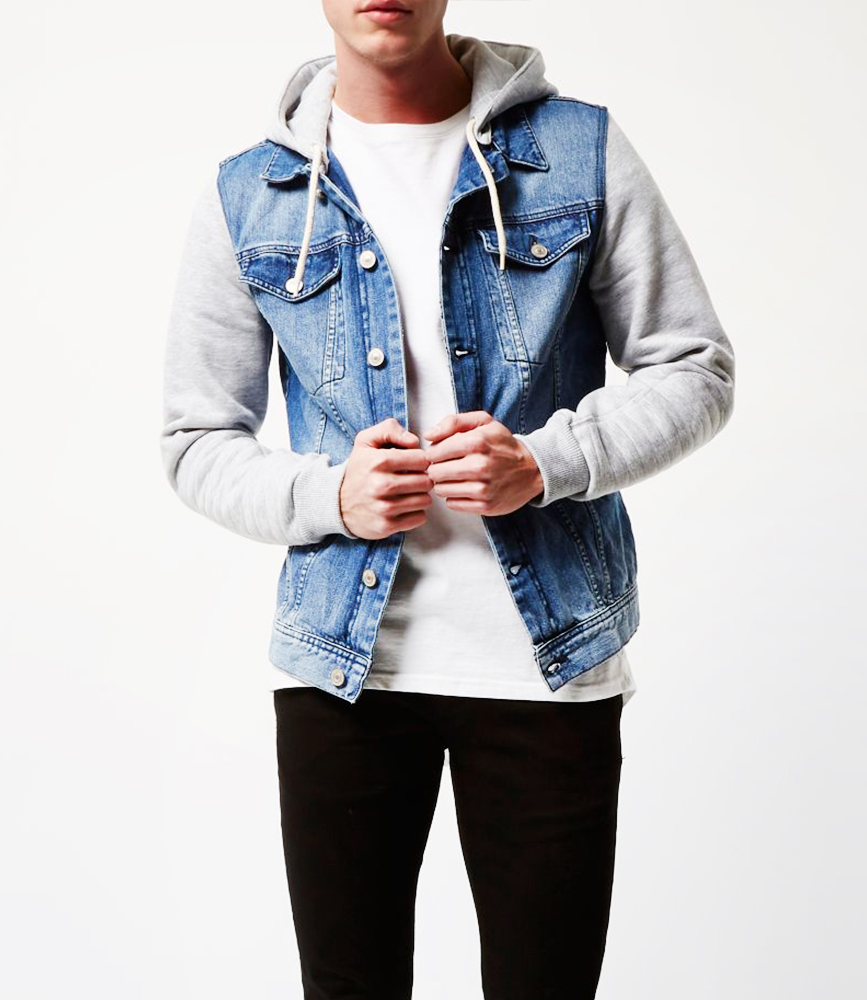 Hoodie denim jacket